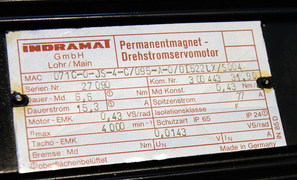 Three-phase ac servo motor