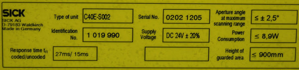 Light curtain receiver PH900mm